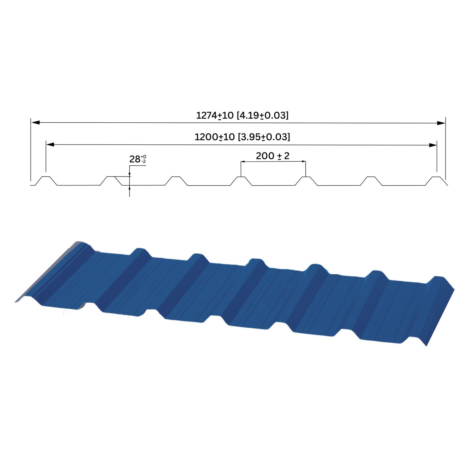 1440MM Colour Coated Roofing Sheet